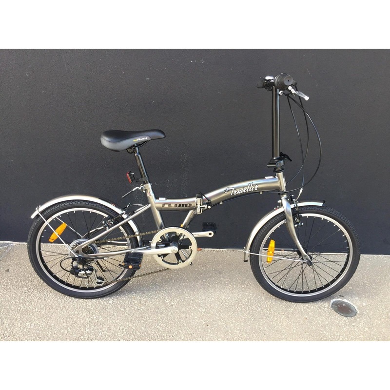 Second Hand Bike Fluid Traveller Steel Folding Bike 2016 Silver MD (Kawana)