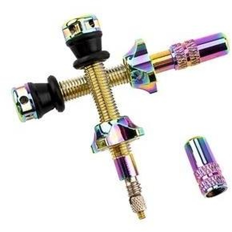 Ryfe Tubeless Presta Valves - High Flow - Neochrome 44mm - Pair