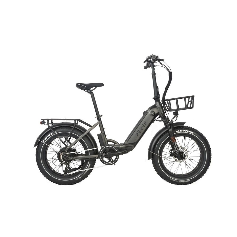 Rever Turbo Folding Fat Wheel Electric Bike Titanium Grey