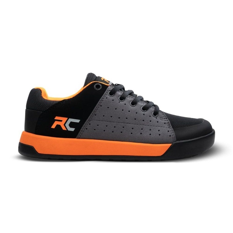 Ride Concepts Livewire Youth Flat Pedal Shoes Charcoal/Orange