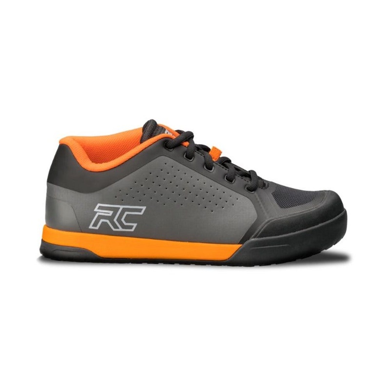 Ride Concepts Powerline Flat Pedal Shoes Charcoal/Orange