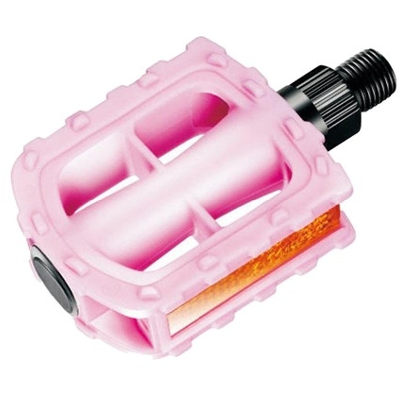 Rascal Kids Bike Pedals Nylon Plastic 1/2x1/8'' Pink