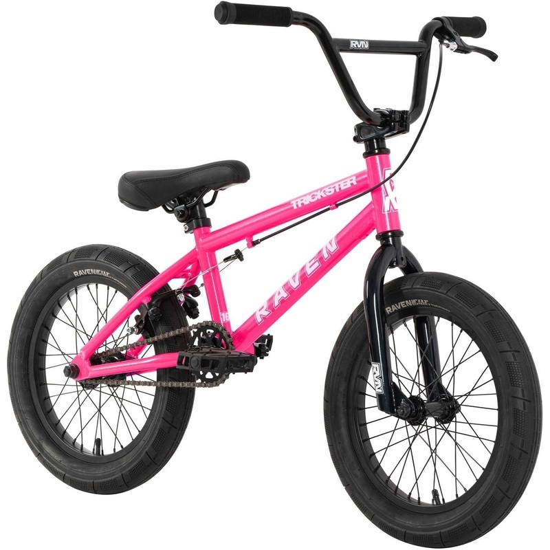 Raven Trickster Freestyle BMX Bike Gloss Pink
