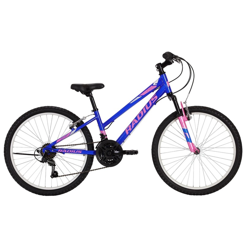 Radius Crystal AL 24 Inch Kids Mountain Bike Glossy Blue/Pink Chrome (2019)