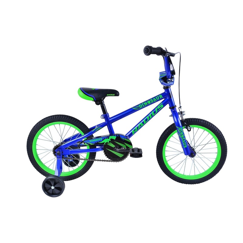 Radius Dinosaur 16 Inch Kids Bike Gloss Navy Blue/Neon Green (2019)