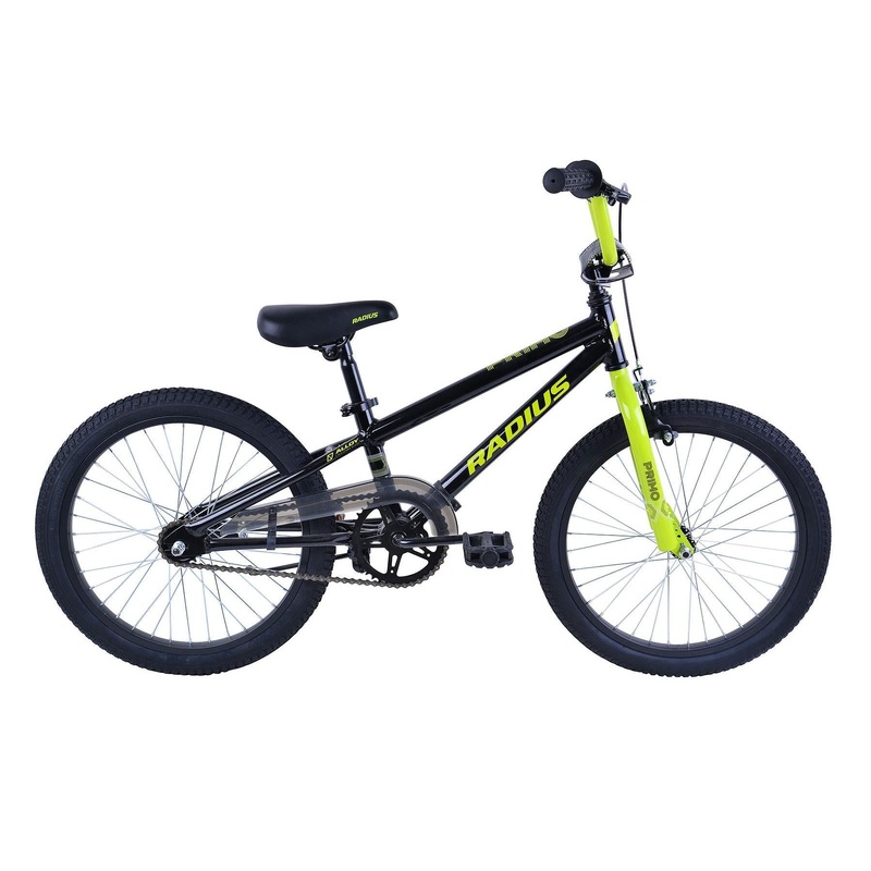 Radius Primo AL Kids BMX Bike 20 Inch Gloss Black/Lime (2019)
