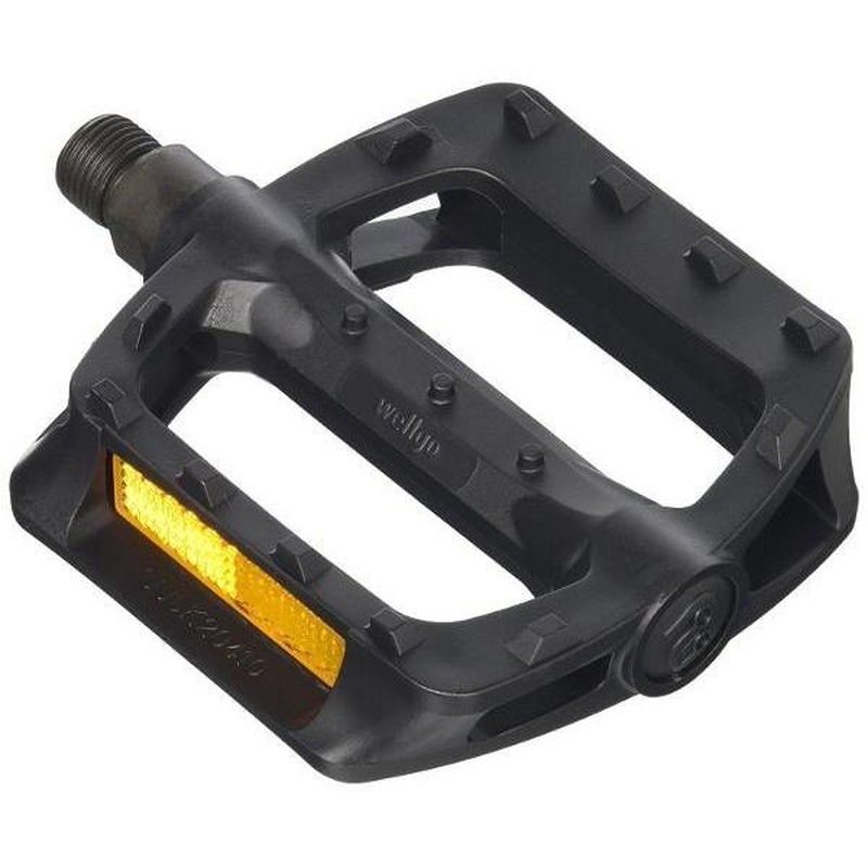 QBP Plastic MTB Platform Pedals 1/2 x 1/8 Black
