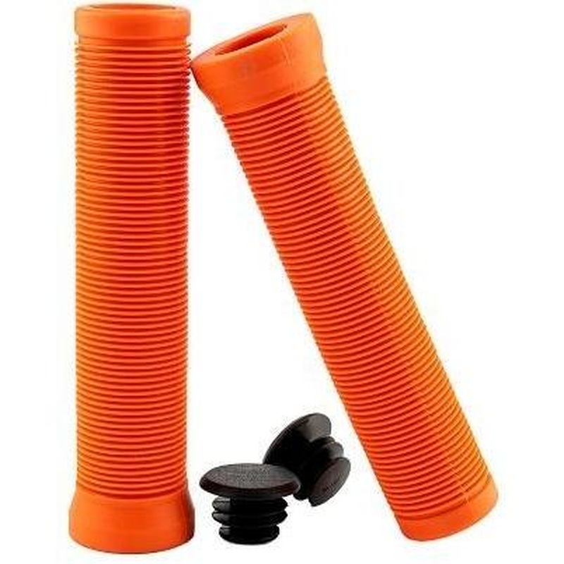 QBP Ribbed BMX Grips 145mm Orange