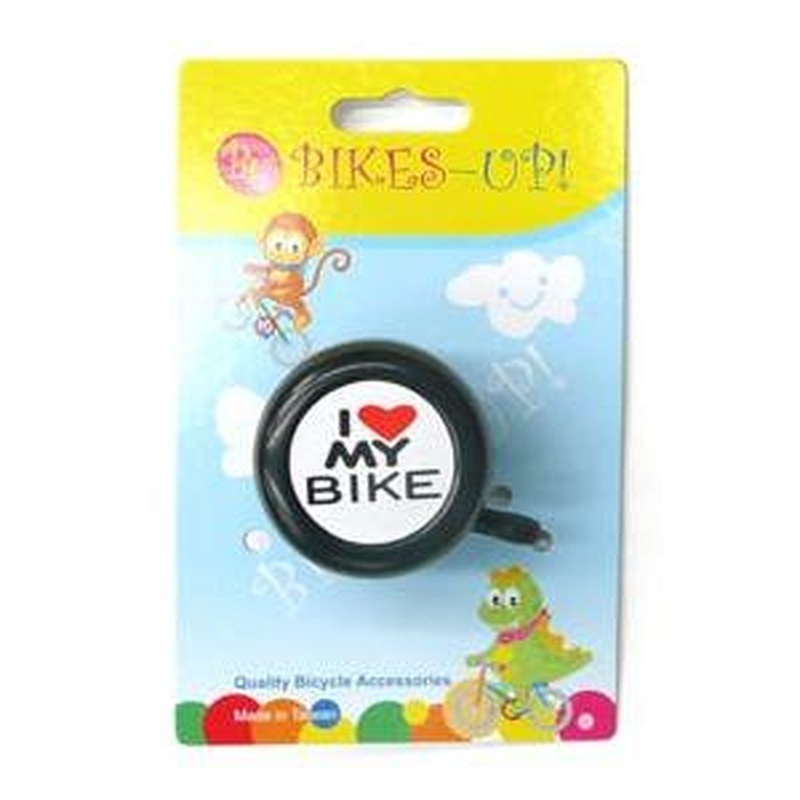 BaseI Love My Bike Kids Bell Steel Black Plastic