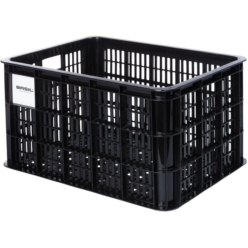 Basil Bicycle Crate Large 40L Recycled Plastic Black
