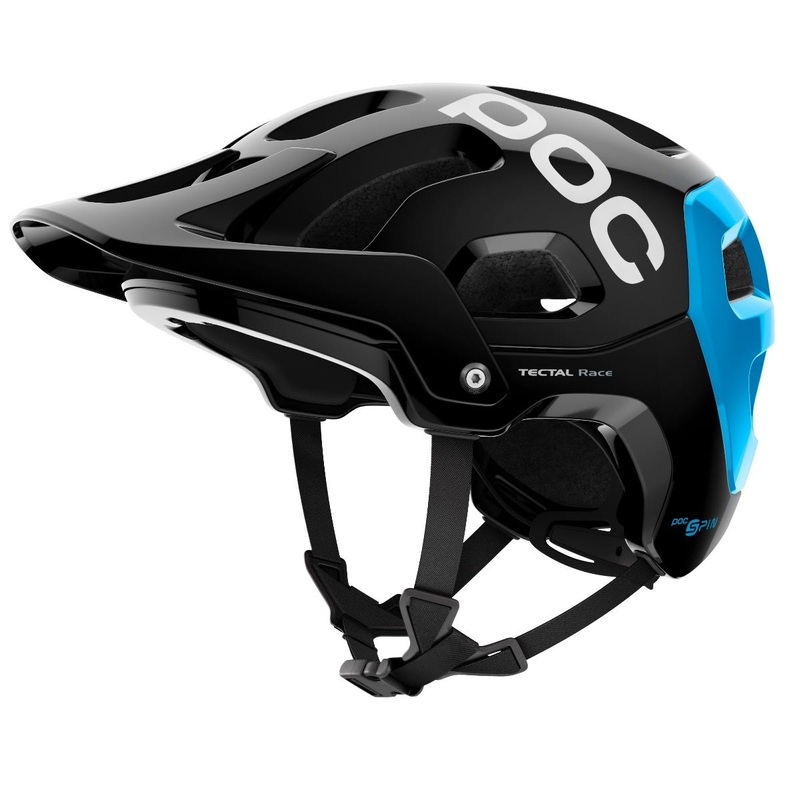 POC Tectal Race Spin Helmet Uranium Black/Radon Blue