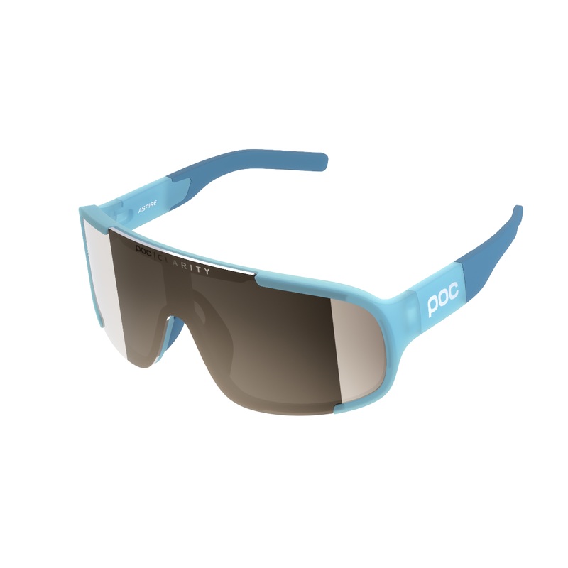 POC Aspire Sunglasses Basalt Blue With Brown/Silver Mirror Lens