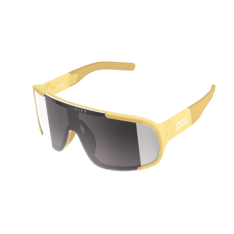 POC Aspire Sunglasses Sulfur Yellow with Violet/Silver Mirror Lens
