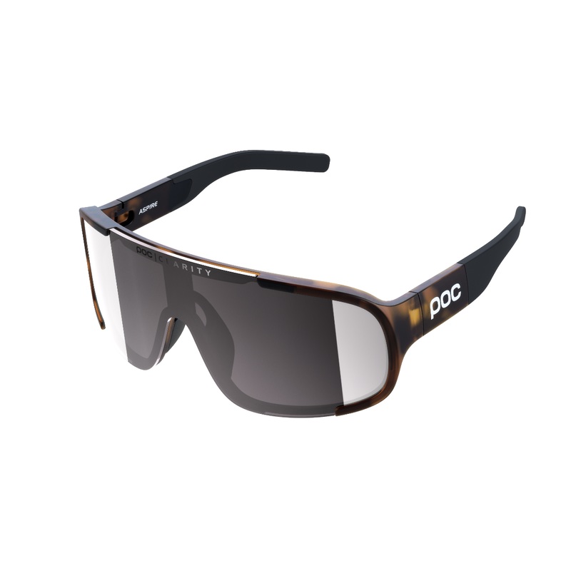 POC Aspire Sunglasses Tortoise Brown with Violet/Silver Mirror Lens