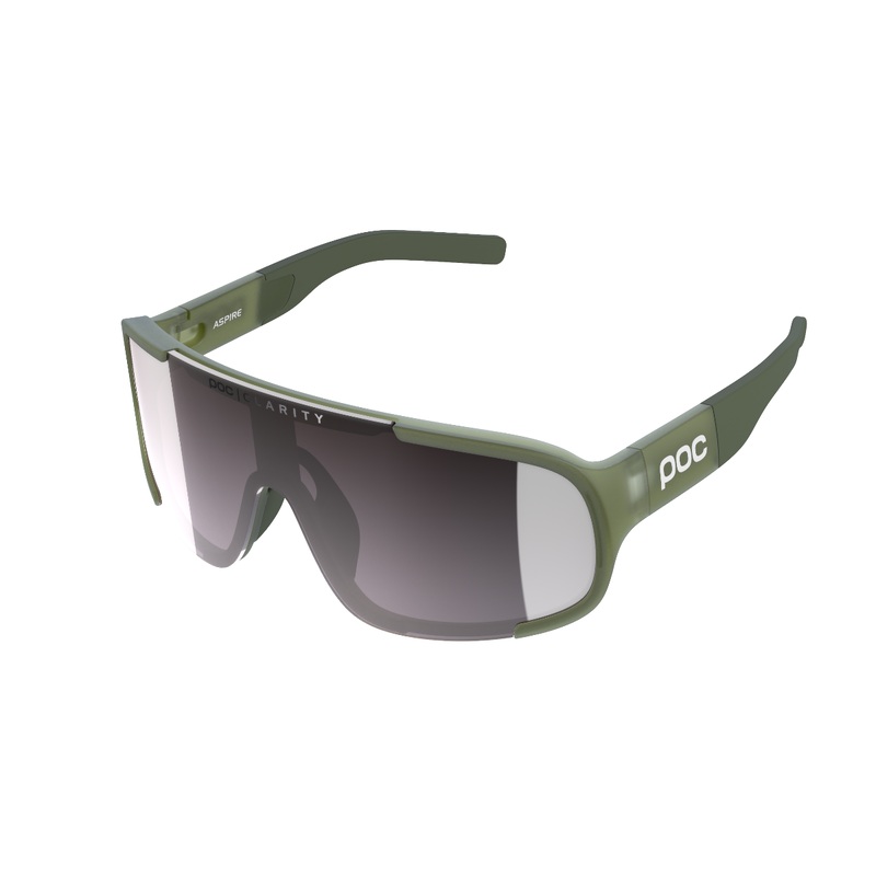 POC Aspire Sunglasses Translucent Epidote Green With Violet/Silver Mirror Lens