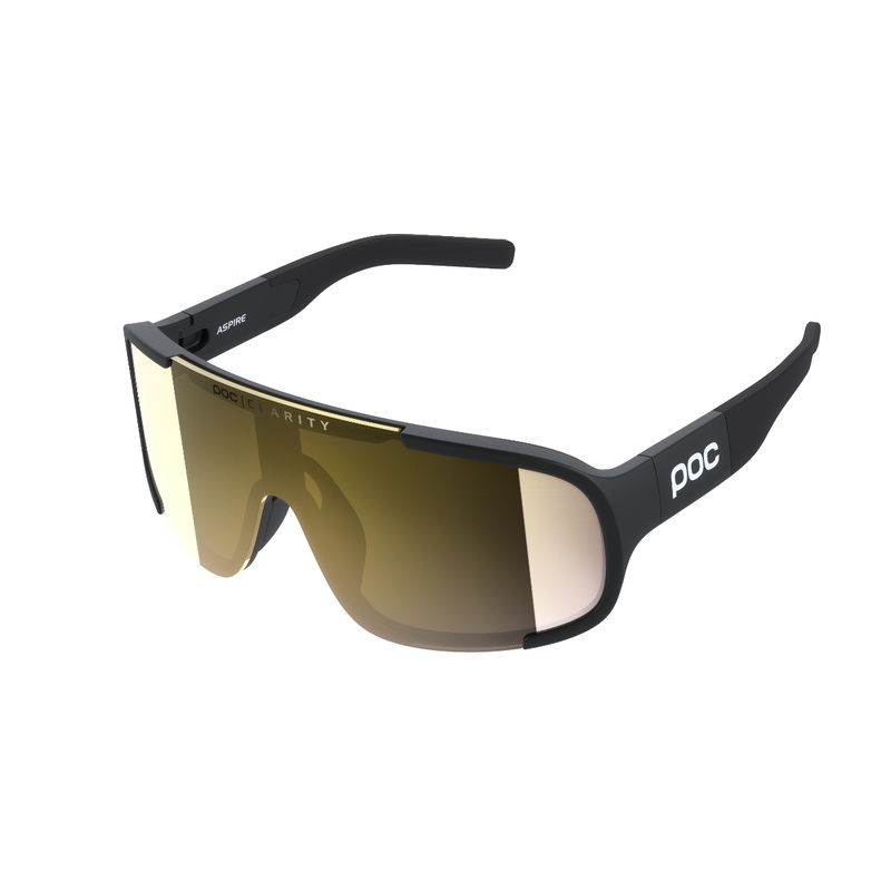 POC Aspire Sunglasses Uranium Black With Violet/Gold Lens