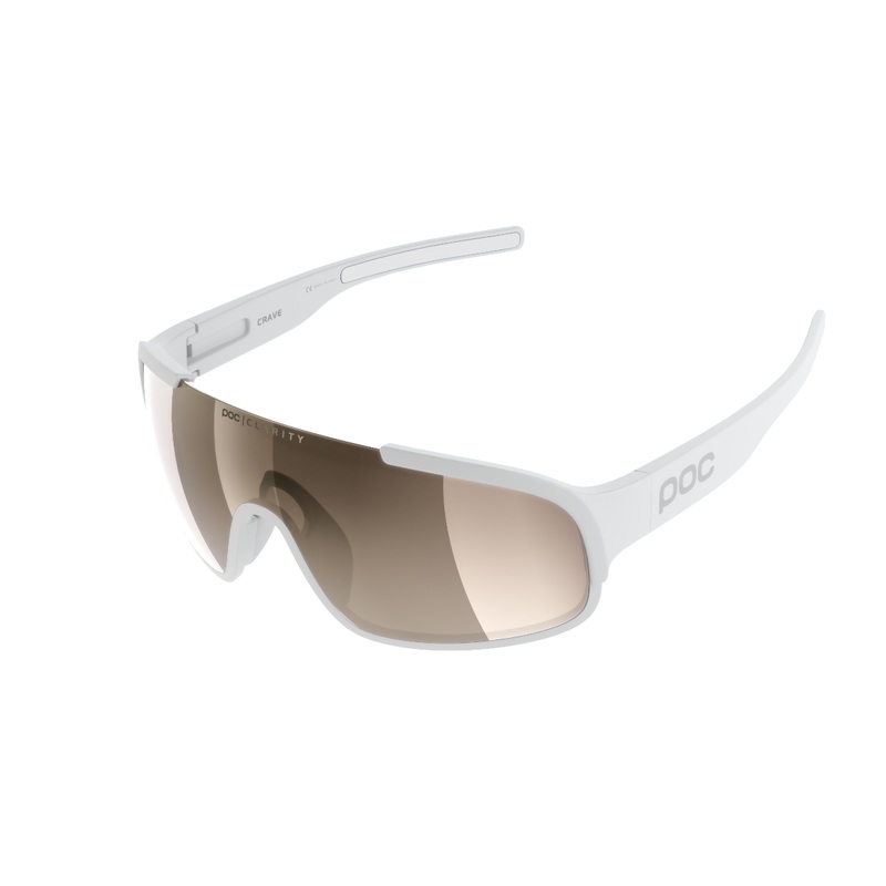 POC Crave Sunglasses Hydrogen White With Brown/Silver Mirror Lens