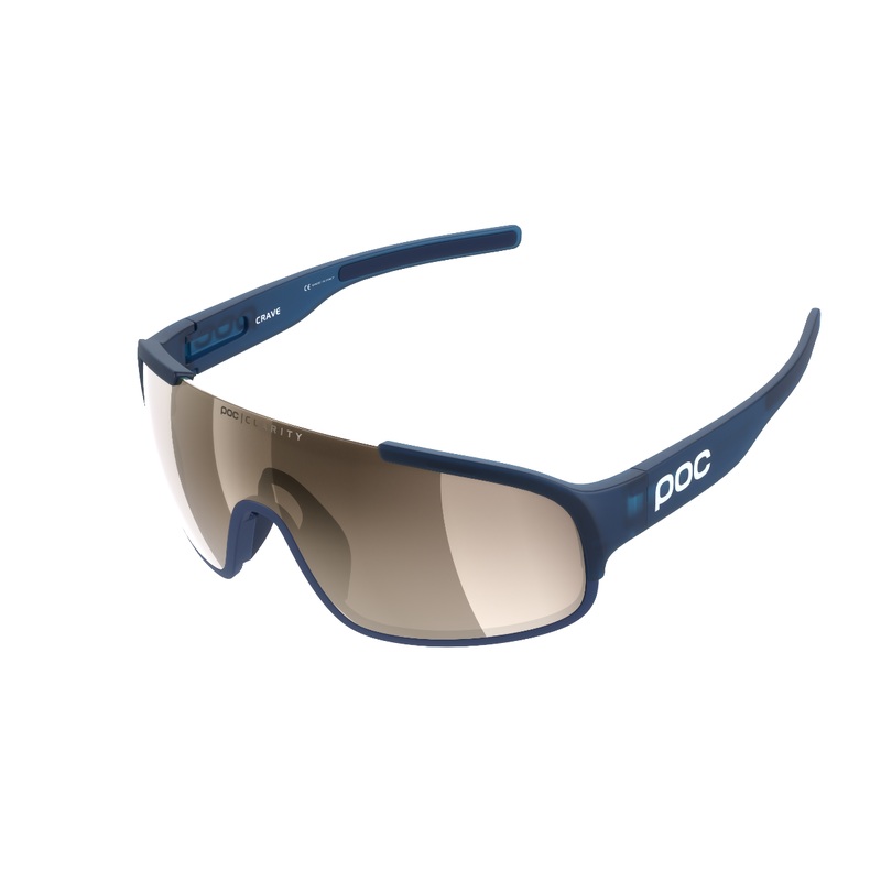 POC Crave Sunglasses Lead Blue With Brown/Silver Mirror Lens