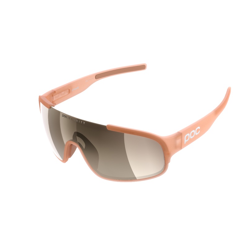 POC Crave Sunglasses Light Citrine Orange With Brown/Silver Mirror Lens
