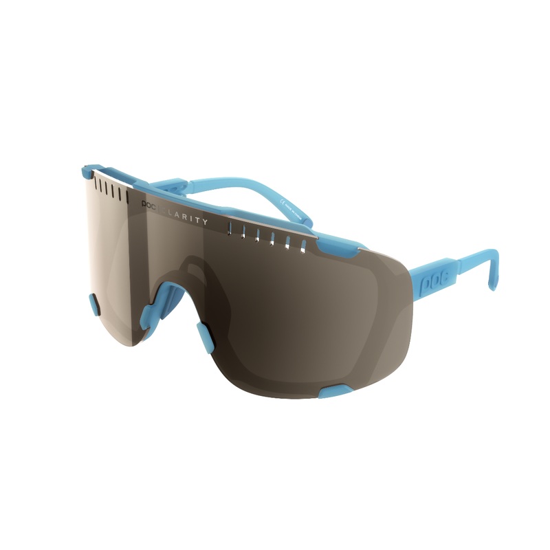 POC Devour Sunglasses Basalt Blue With Brown/Silver Mirror Lens