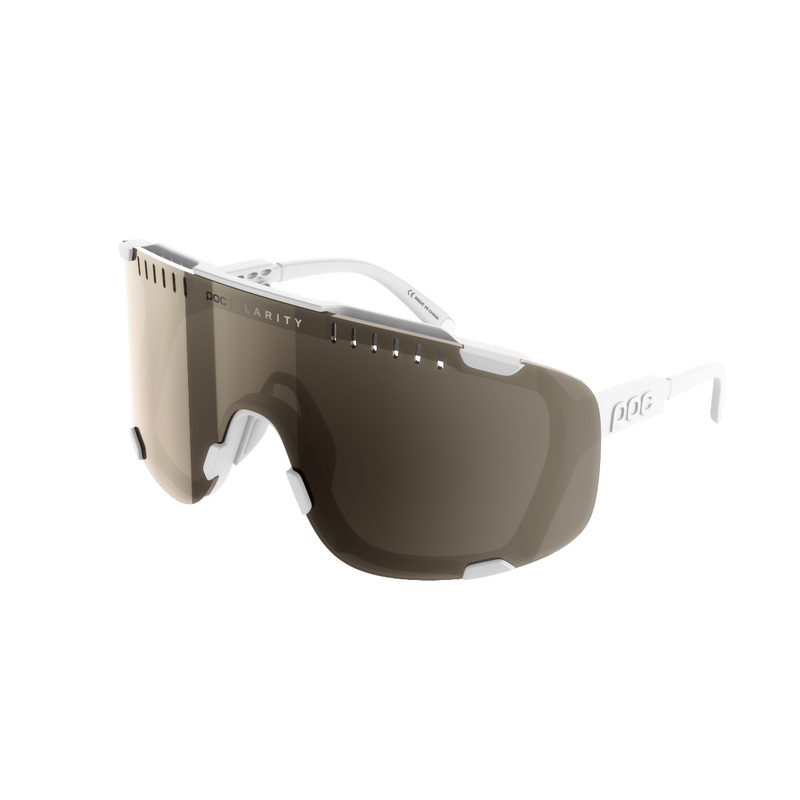 POC Devour Sunglasses Hydrogen White With Brown/Silver Mirror Lens