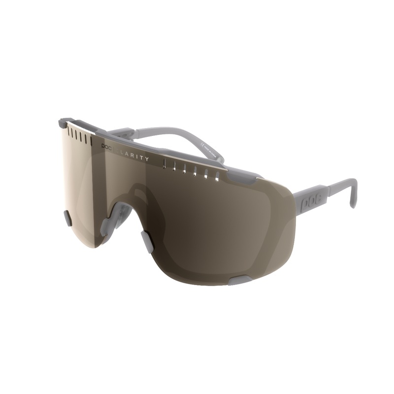 POC Devour Sunglasses Moonstone Grey With Brown Silver Mirror Lens