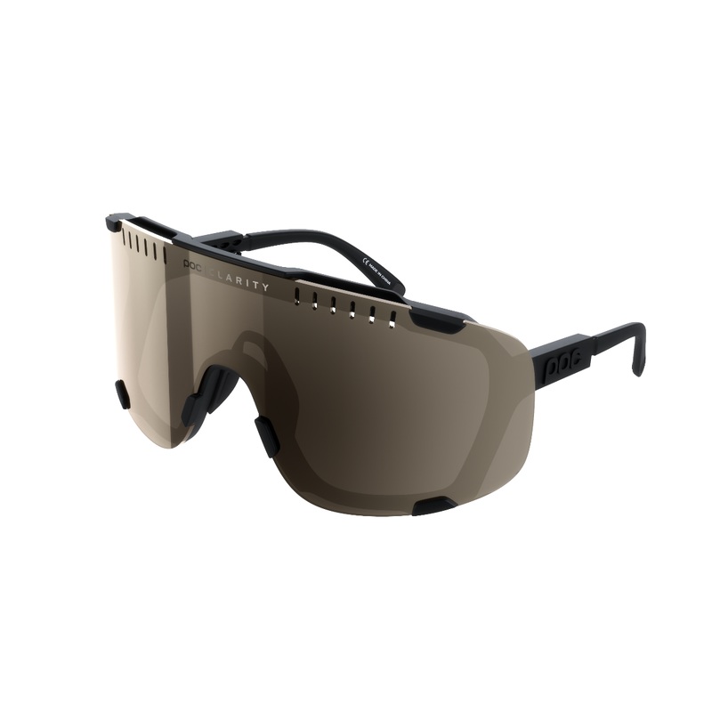 POC Devour Sunglasses Uranium Black With Brown/Silver Mirror Lens