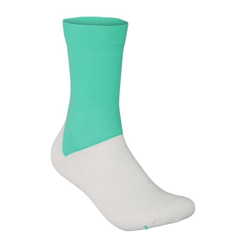 POC Essential Road Socks Fluorite Green/Hydrogen White