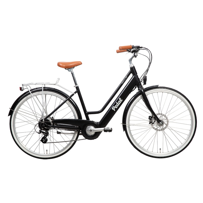 Pedal Uptown ELC V2 Electric Vintage Cruiser Bike Black