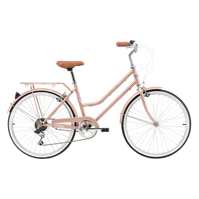 Pedal Uptown Junior 24'' Kids Vintage Cruiser Bike Rose Gold