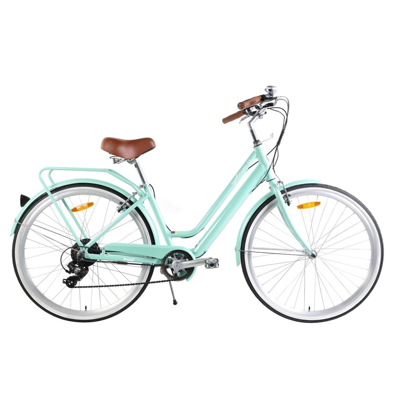 Pedal Uptown SL Electric Vintage Cruiser Bike 7-Speed Mint Green