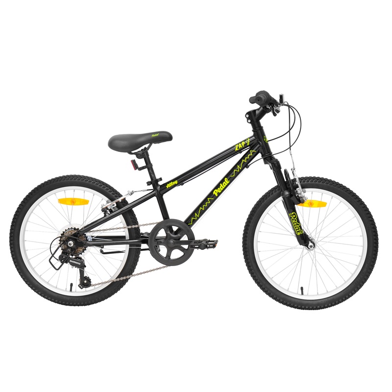 Pedal Zap 20 Kids Mountain Bike Black/Yellow