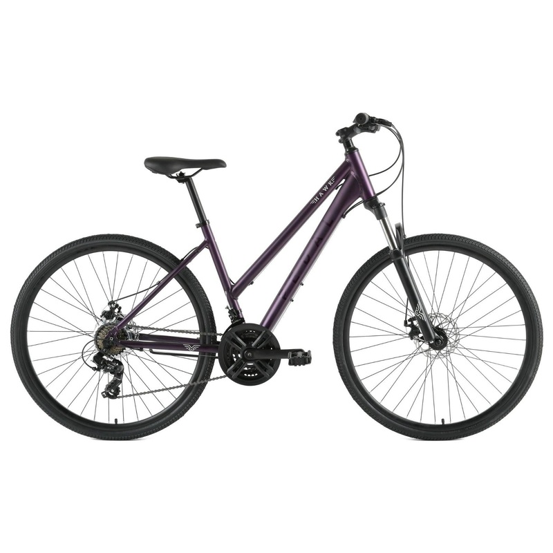 Pedal Hawk 2 Trapeze Hybrid Bike Purple