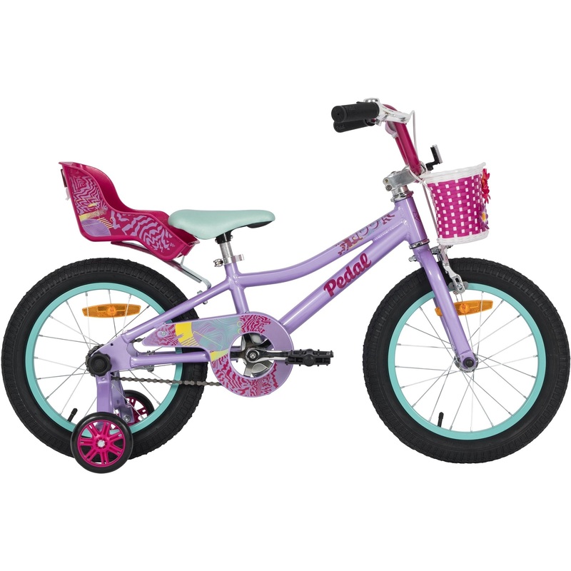 Pedal Hoot Alloy 16'' Kids Bike Lilac/Black