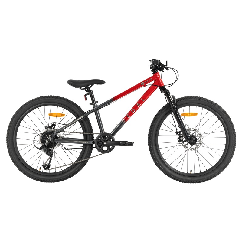 Pedal Jackal 24'' Kids Mountain Bike Red/Charcoal Fade