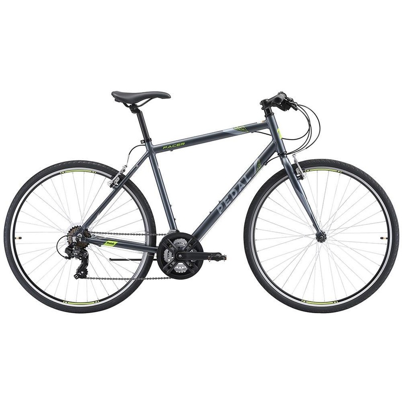 Pedal Pacer Flat Bar Road Bike Charcoal/Green