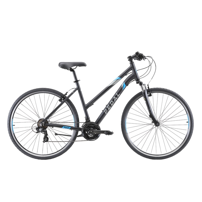 Pedal Raven Hybrid Bike Black/Blue
