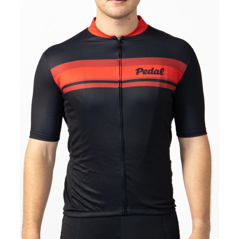 Pedal Short Sleeve Jersey Black Red