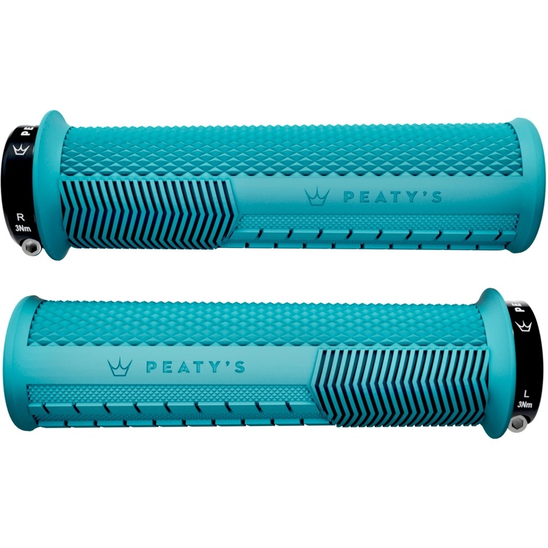 Peatys Monarch Knurl Grips Thick 130x32-34mm Turquoise