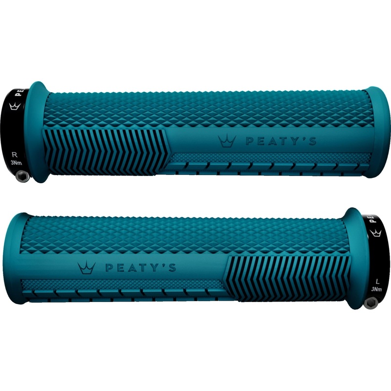 Peatys Monarch Knurl Grips Thin 130x30-32mm Turquoise