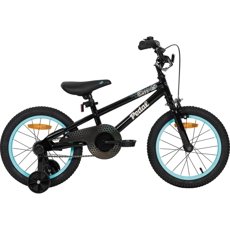 Pedal Buzz Steel 16'' Kids Bike Sprinkles Black/Blue