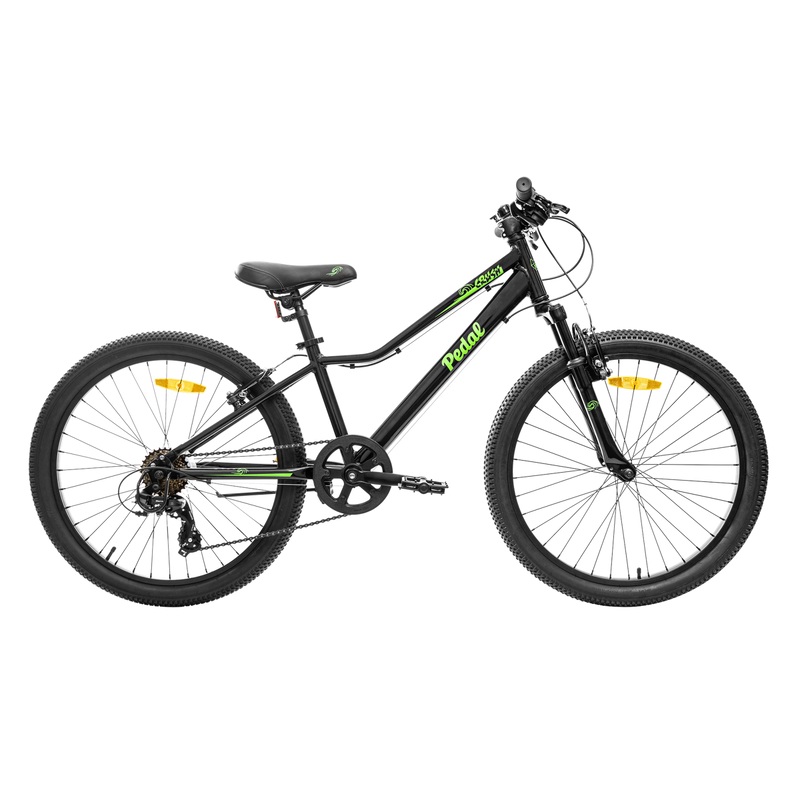 Pedal Crush 24'' Kids Bike Black/Green