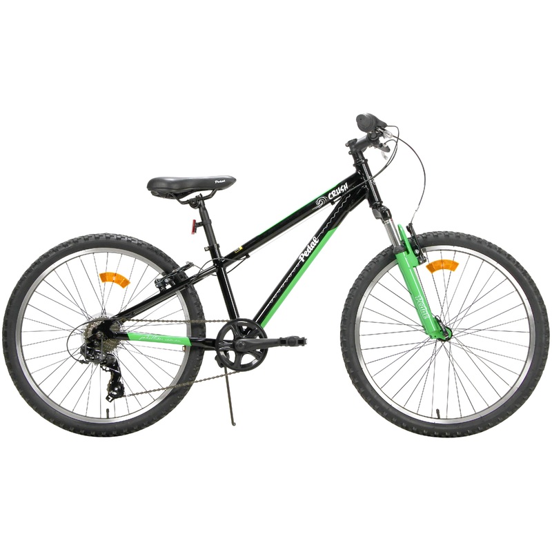 Pedal Crush Kids Bike Black/Green
