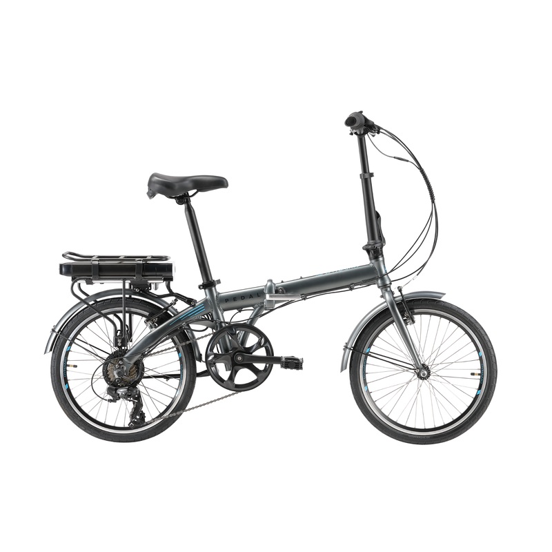 Pedal Dynamo Plus Electric Folding Bike Charcoal