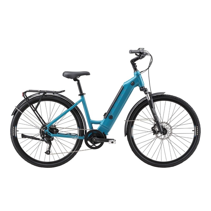 Pedal Falcon 700c 375Wh Step Through Electric Hybrid Bike Teal