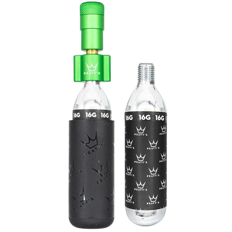 Peaty's Holeshot CO2 Inflator Road Kit Emerald