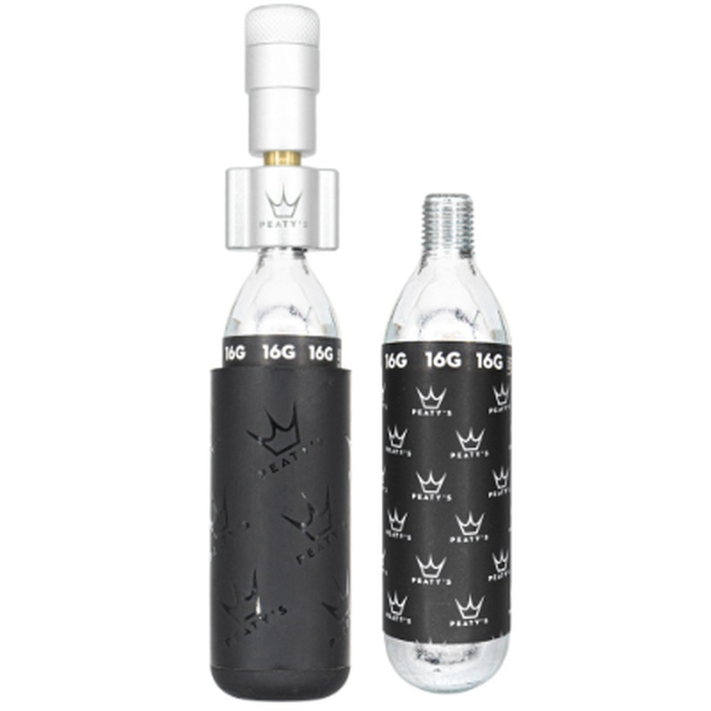 Peaty's Holeshot CO2 Inflator Road Kit Silver
