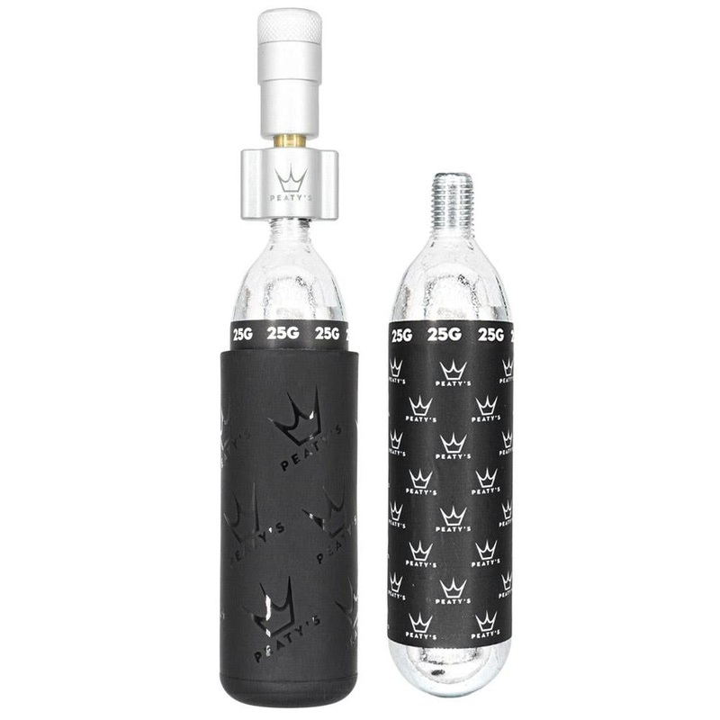 Peaty's Holeshot CO2 Tyre Inflator Kit MTB 25g Silver