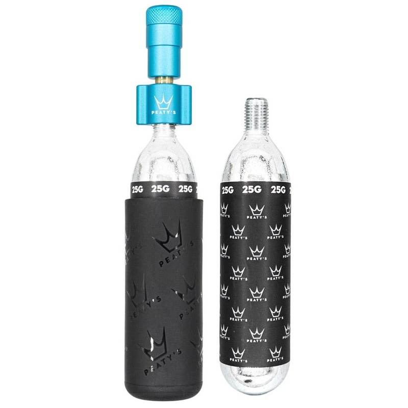 Peaty's Holeshot CO2 Tyre Inflator Kit MTB 25g Turquoise