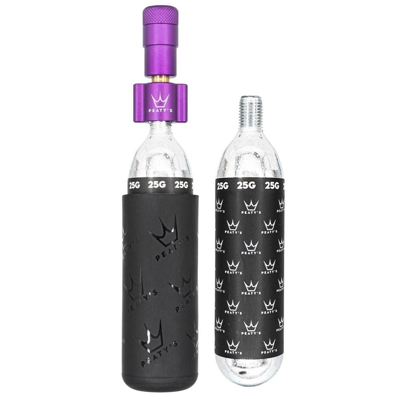 Peaty's Holeshot CO2 Tyre Inflator Kit MTB 25g Violet